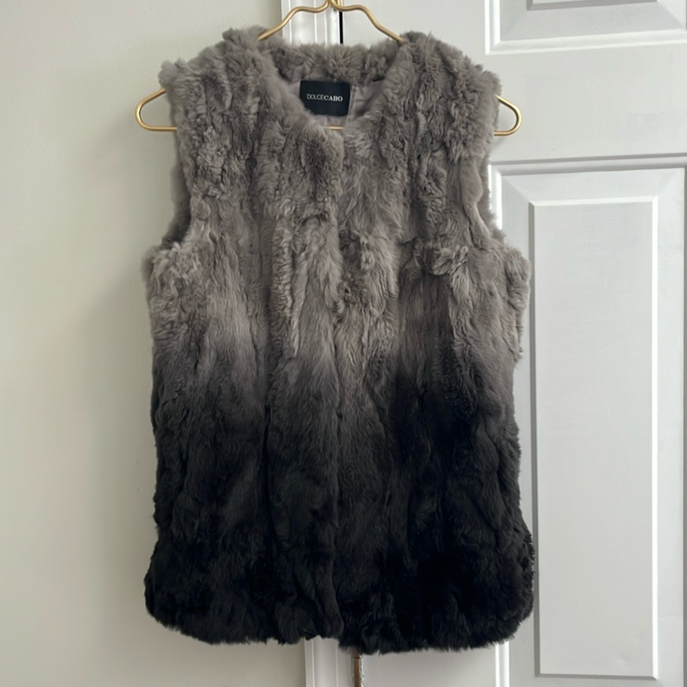 Ombré Rabbit Fur Vest